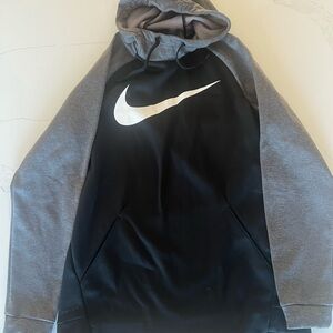 Nike dri fit Black and Gray Pullover with White Logo large tall